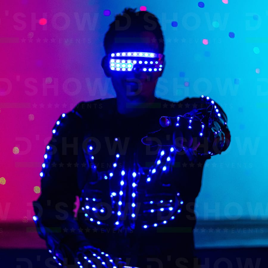 Robot LED — Personaje futurista